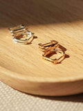 Daisy London Rupi huggie hoop earrings in gold plated vermeil - British product