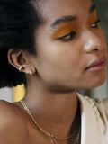 Daisy London Rupi huggie hoop earrings in gold plated vermeil - British product