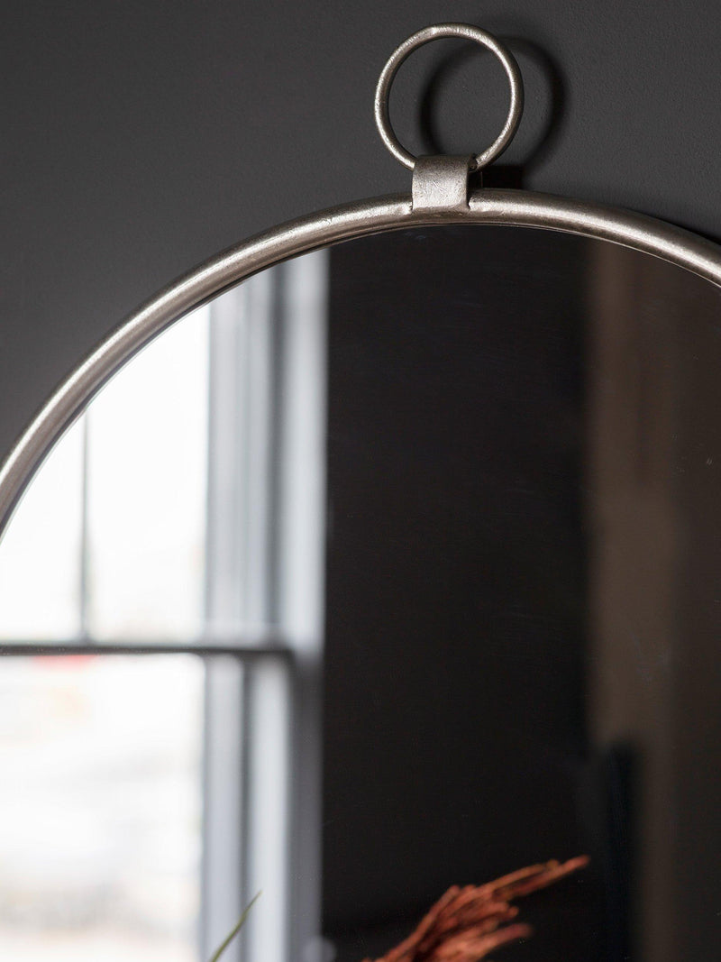 Gallery Direct round wall mirror chrome effect 61cm, imported from the UK