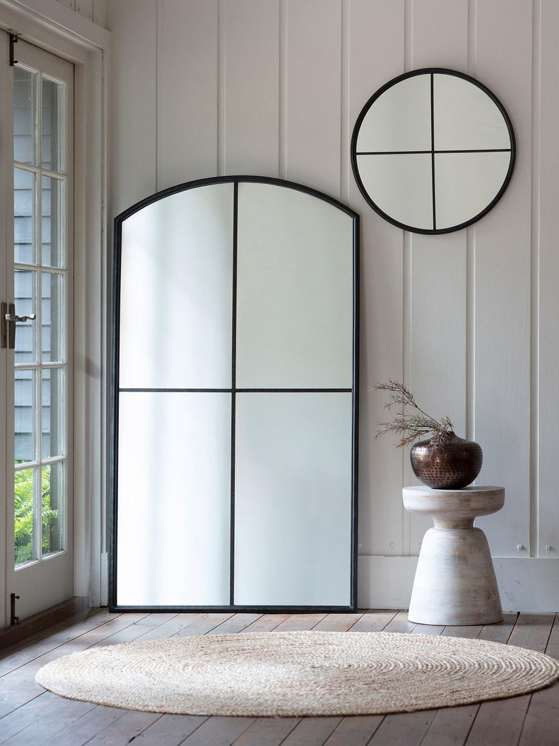 Gallery Direct Frida arched black mirror 160x90cm, imported from the UK