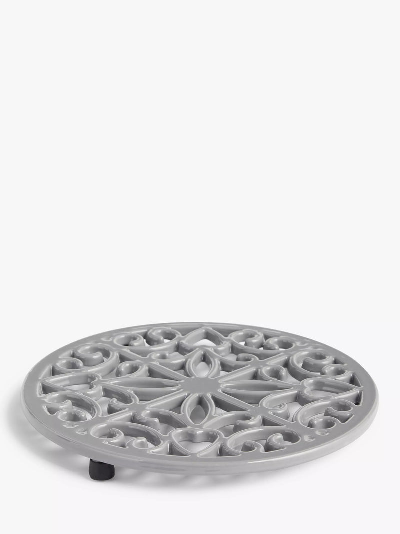 John Lewis cast iron trivet 20.5cm grey, UK version