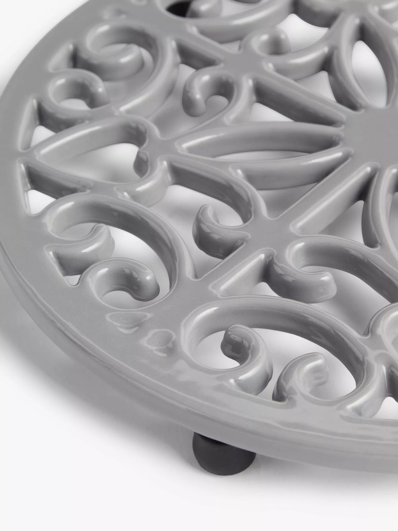 John Lewis cast iron trivet 20.5cm grey, UK version