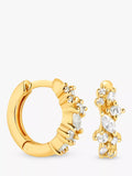Astrid & Miyu crystal huggie hoop earrings in gold, UK version