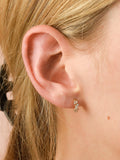 Astrid & Miyu crystal huggie hoop earrings in gold, UK version