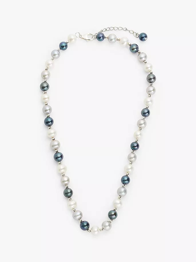 Lido pearl necklace peacock white - British product