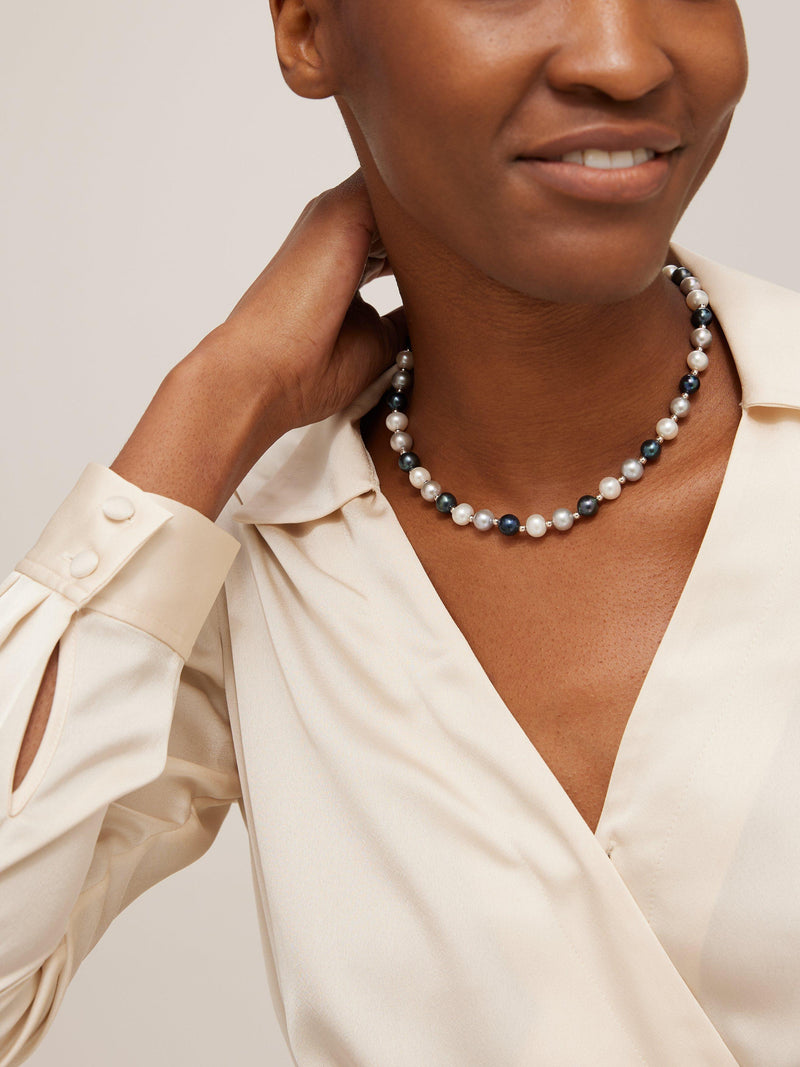 Lido pearl necklace peacock white - British product