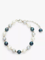 John Lewis Lido Freshwater Pearl & Sterling Silver Bracelet Multi- Buy online at McGrocer