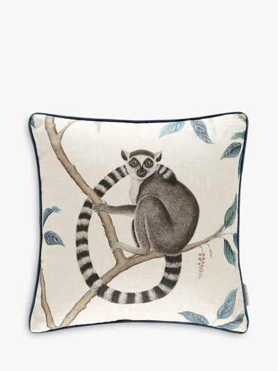 John Lewis Sanderson Lemur Cushion, Blue- Buy online at McGrocer