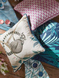 Sanderson lemur cushion blue 43cm, UK version
