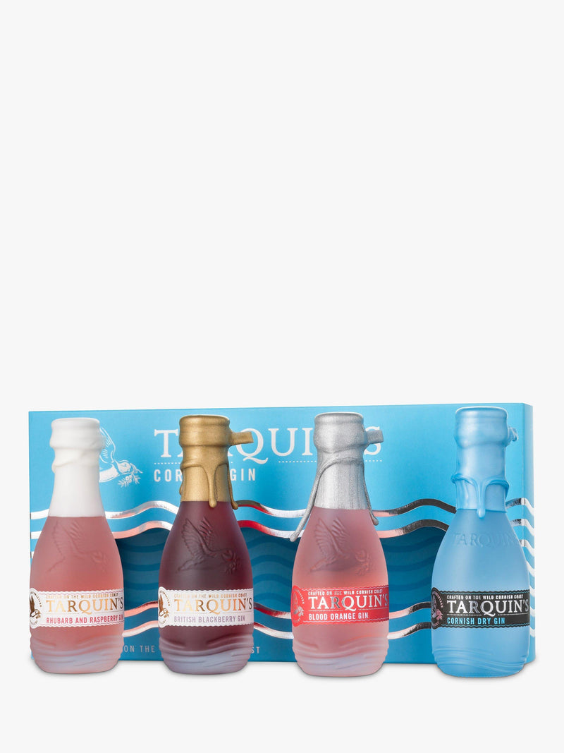 Tarquin's assorted flavoured gin gift set 4x 5cl, imported from the UK
