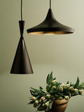 Tom Dixon Beat Wide black pendant light, imported from the UK