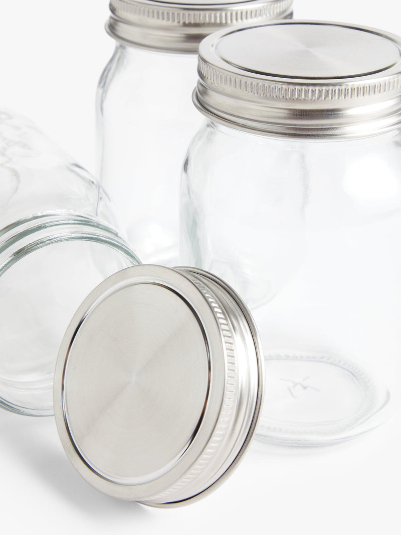 John Lewis clear glass storage jars set of 3 500ml, UK version