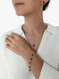 Be-Jewelled Baltic amber chain bracelet silver cognac 18-21cm - British product