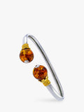 Be-Jewelled Baltic amber two-tone cuff bracelet, UK version
