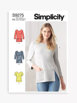 John Lewis Simplicity Misses' Knit Tops Sewing Pattern S9275- Buy online at McGrocer