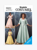 John Lewis Simplicity 18th Century Dress Sewing Pattern S9251- Buy online at McGrocer
