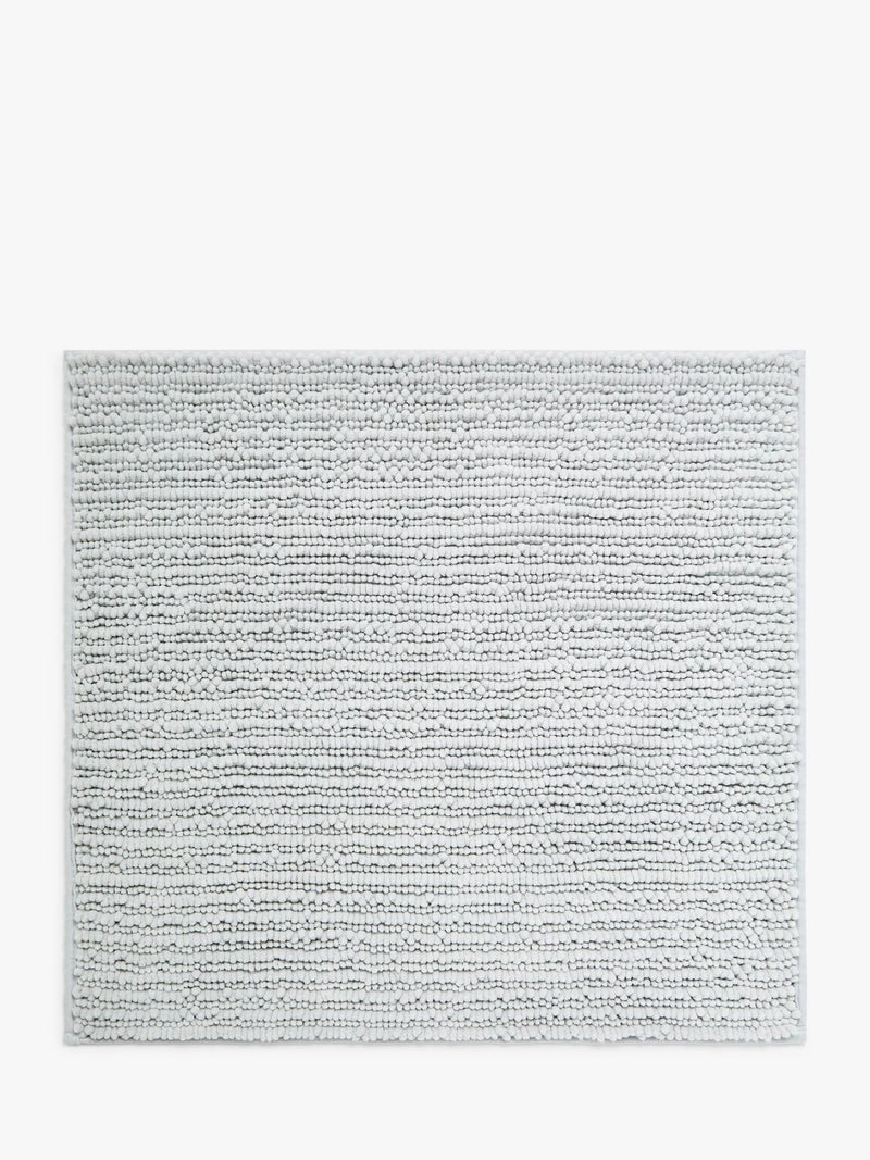 John Lewis Recycled Polyester Quick Dry Bobble Shower Mat, Silver Grey