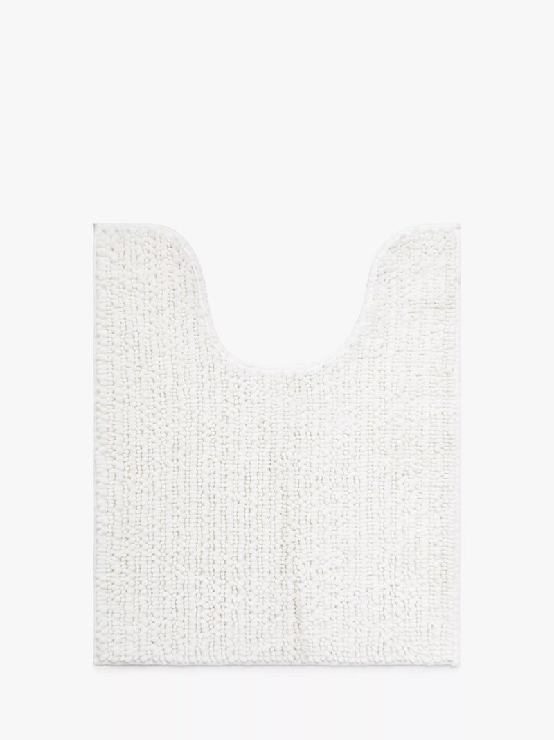 John Lewis Recycled Polyester Quick Dry Bobble Pedestal Mat, White