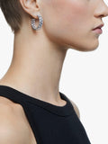Swarovski Millenia crystal half hoop earrings silver tone - British product