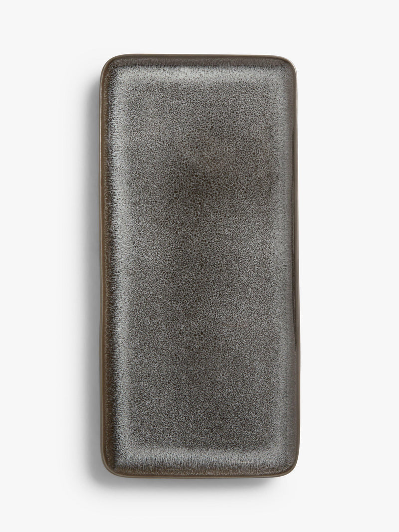 John Lewis grey rectangular stoneware platter 33cm, UK version