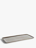 John Lewis grey rectangular stoneware platter 33cm, UK version