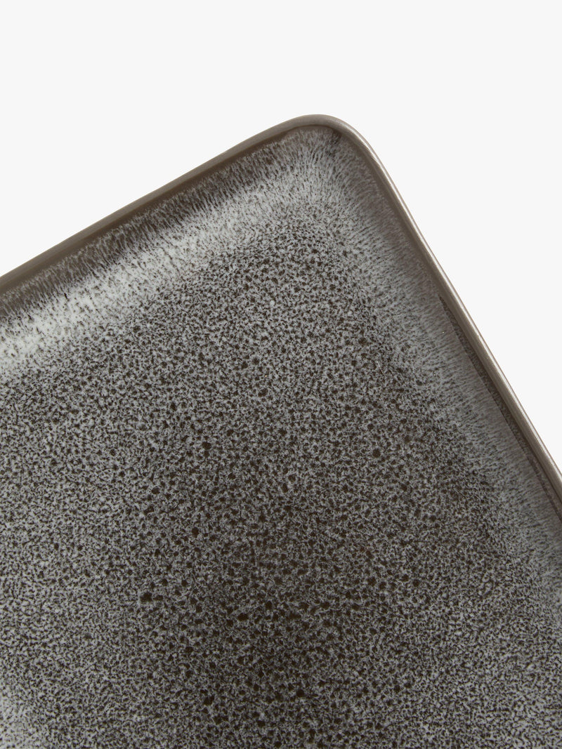 John Lewis grey rectangular stoneware platter 33cm, UK version