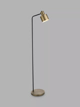 John Lewis Bay Lighting Giles Floor Lamp Antique Brass/Black Floor Lamp- Buy online at McGrocer