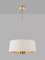 John Lewis Bay Lighting Manor Ceiling Light, White/Metallic Brass- Buy online at McGrocer