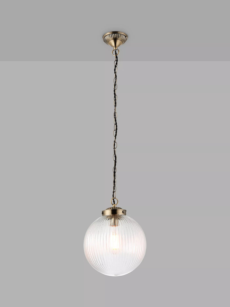 Bay Lighting Elena ribbed glass ceiling light 25cm (British brand)