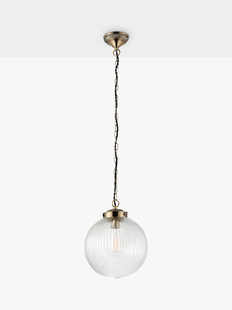 Bay Lighting Elena ribbed glass ceiling light 25cm (British brand)