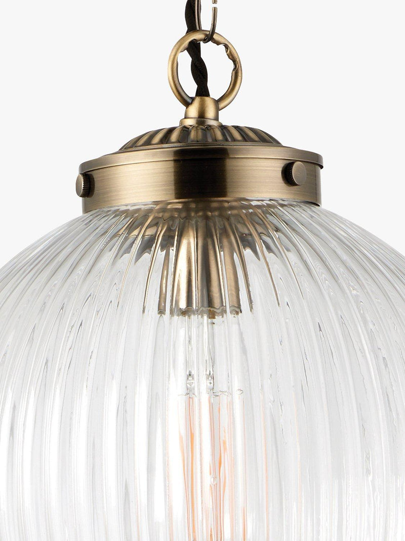 Bay Lighting Elena ribbed glass ceiling light 25cm (British brand)