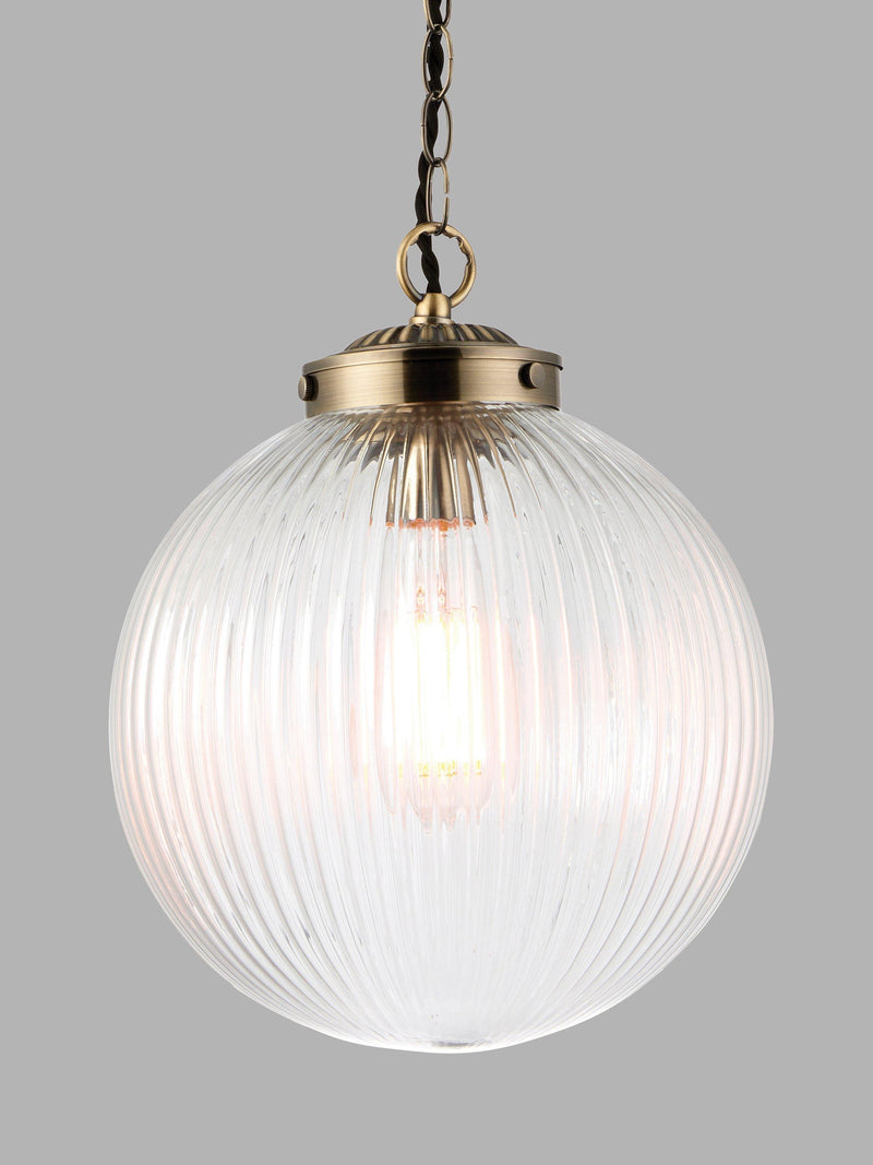 Bay Lighting Elena ribbed glass ceiling light 25cm (British brand)