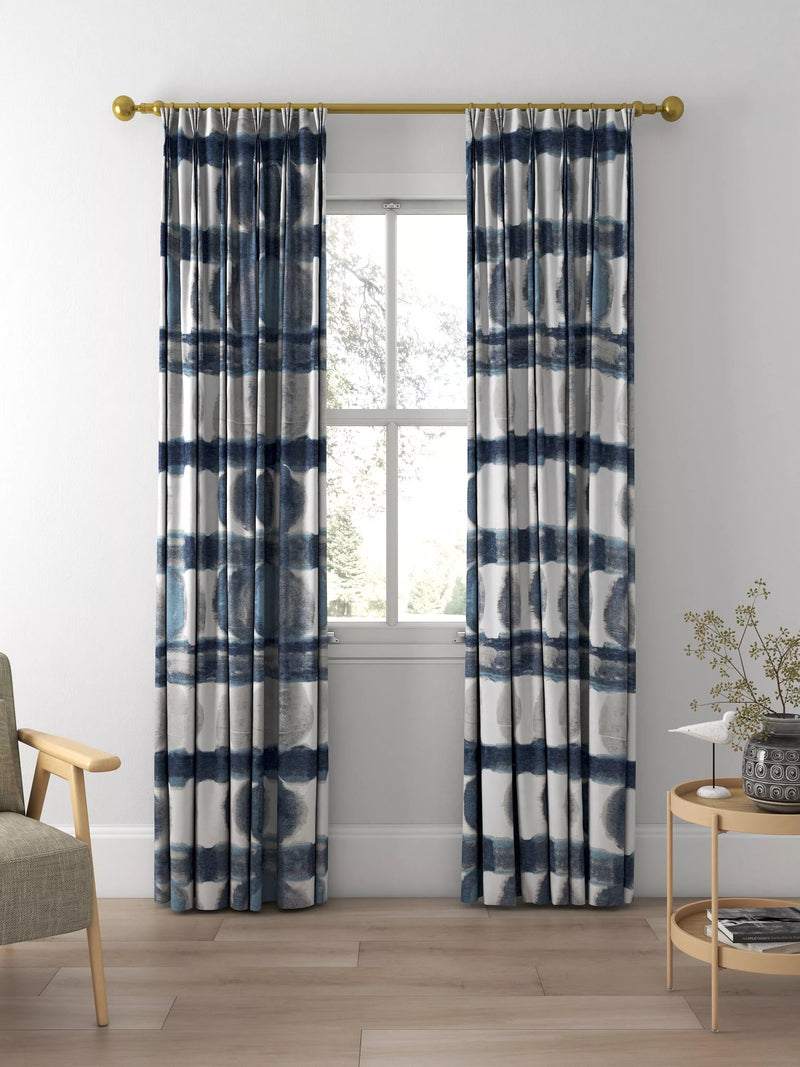 Harlequin Delphis curtains or roman blind Ink (British brand)