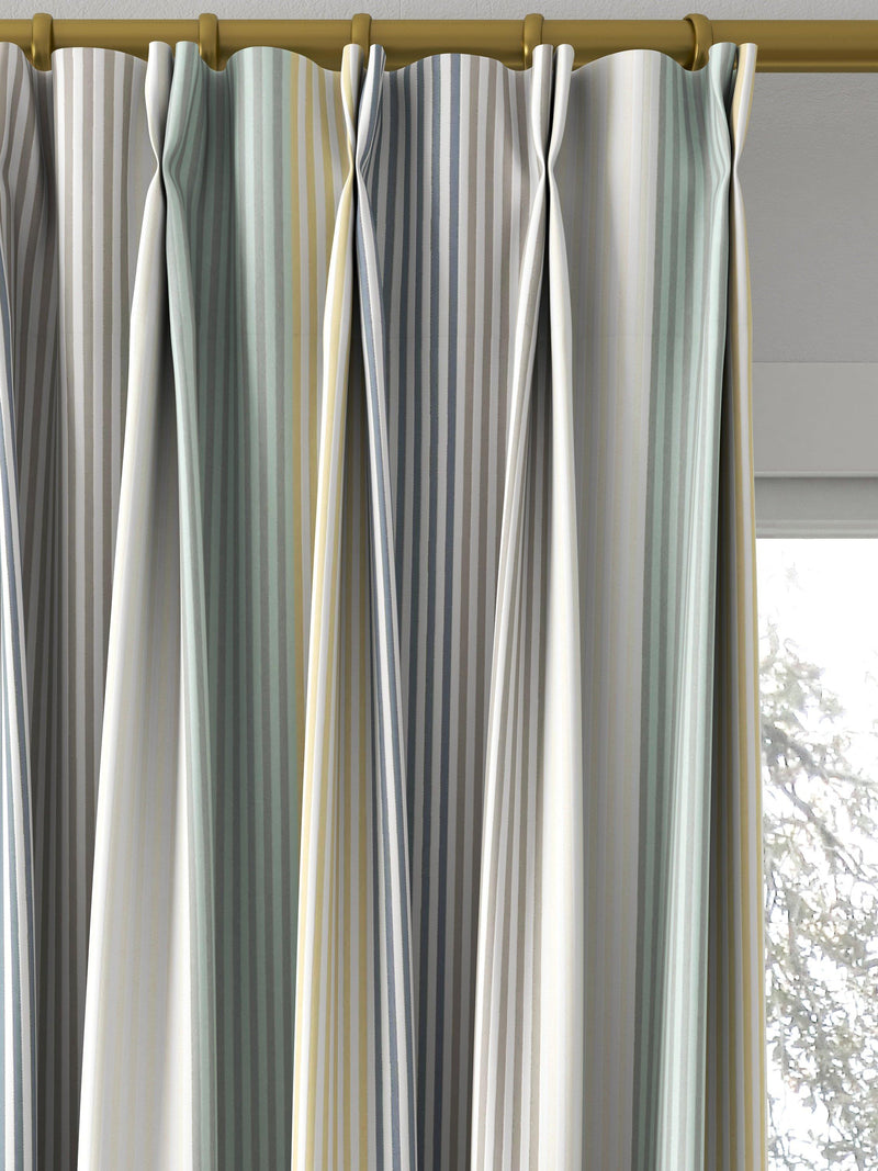 Harlequin funfair stripe curtain fabric calico cloud pebble UK version