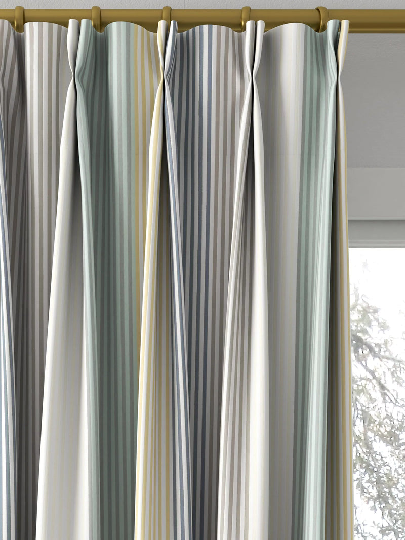 Harlequin funfair stripe curtain fabric calico cloud pebble UK version