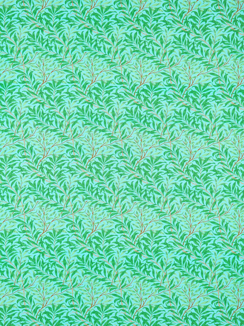Morris & Co. Willow Boughs curtains in Sky/Leaf Green, UK version
