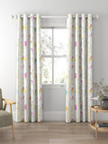 Harlequin What A Hoot curtains and roman blinds in pink aquamarine lime, imported from the UK