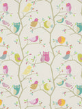Harlequin What A Hoot curtains and roman blinds in pink aquamarine lime, imported from the UK