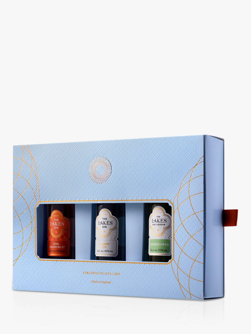 The Lakes Distillery mini gin gift set 3x 5cl (British brand)