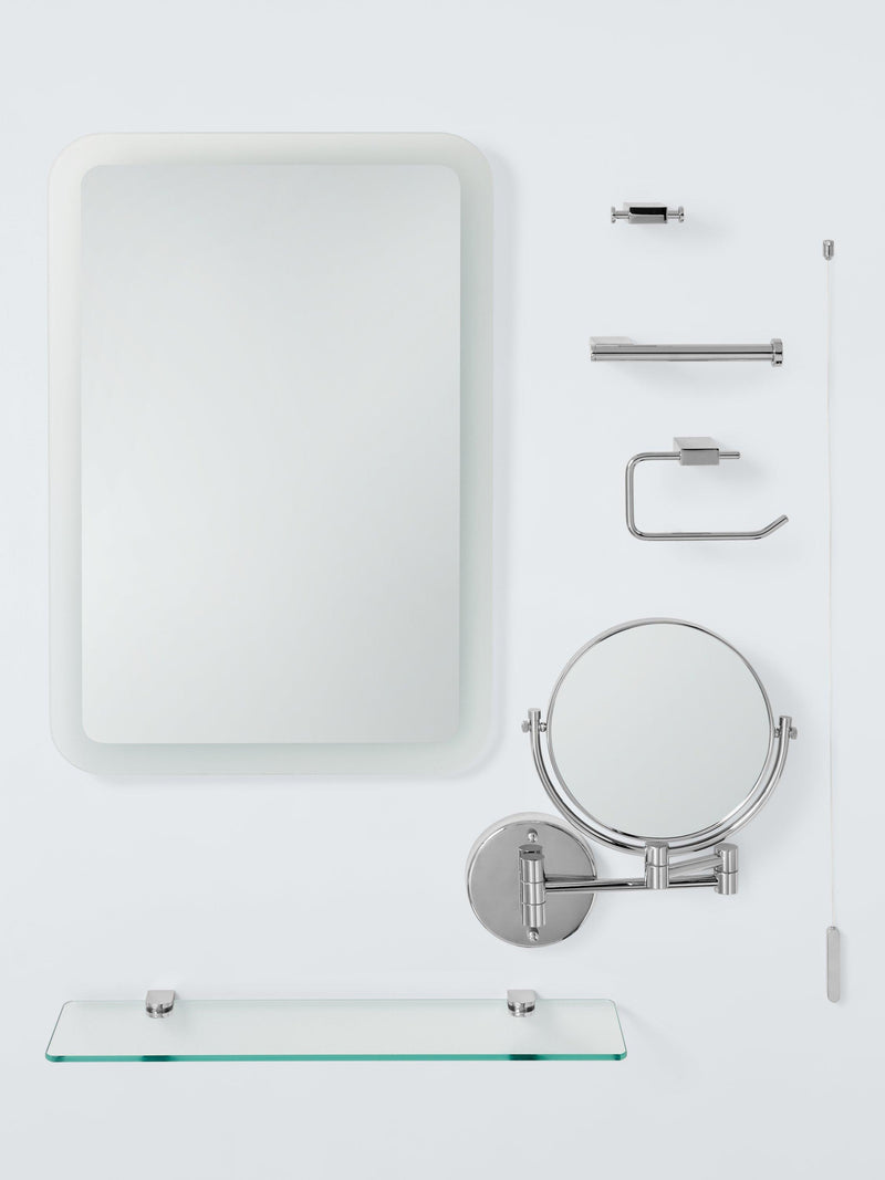 John Lewis Opus double towel rail 45cm silver, imported from the UK
