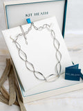 Kit Heath statement necklace in silver, imported from the UK