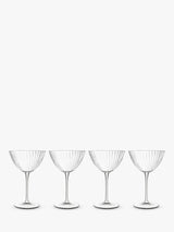 John Lewis Luigi Bormioli Optica Fluted Martini Glasses, Set of 4, 220ml- Buy online at McGrocer
