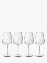 John Lewis Luigi Bormioli Optica Fluted Red Wine Glass, Set of 4, 700ml- Buy online at McGrocer