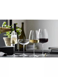 Luigi Bormioli Optica fluted red wine glasses 700ml set of 4 - British product