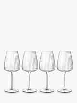 John Lewis Luigi Bormioli Optica Fluted White Wine Glass, Set of 4, 550ml- Buy online at McGrocer
