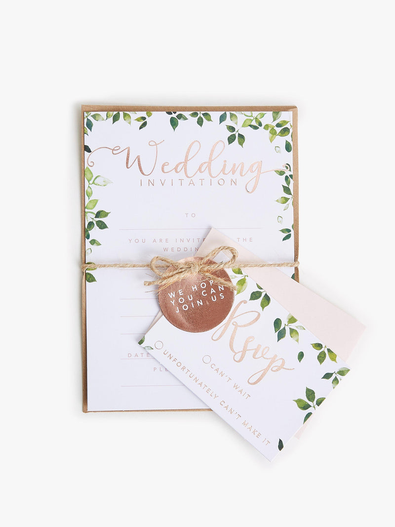 John Lewis rose wedding invitations pack of 10, imported from the UK