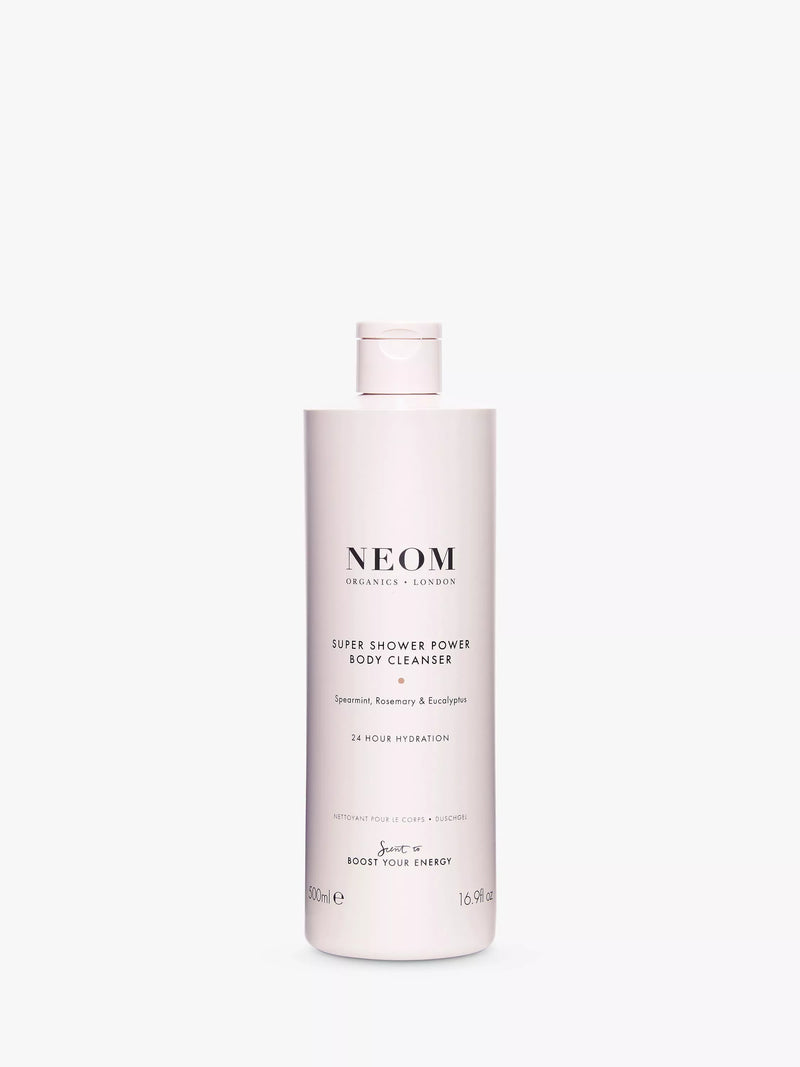 NEOM Super Shower Power Body Cleanser 500ml, imported from the UK