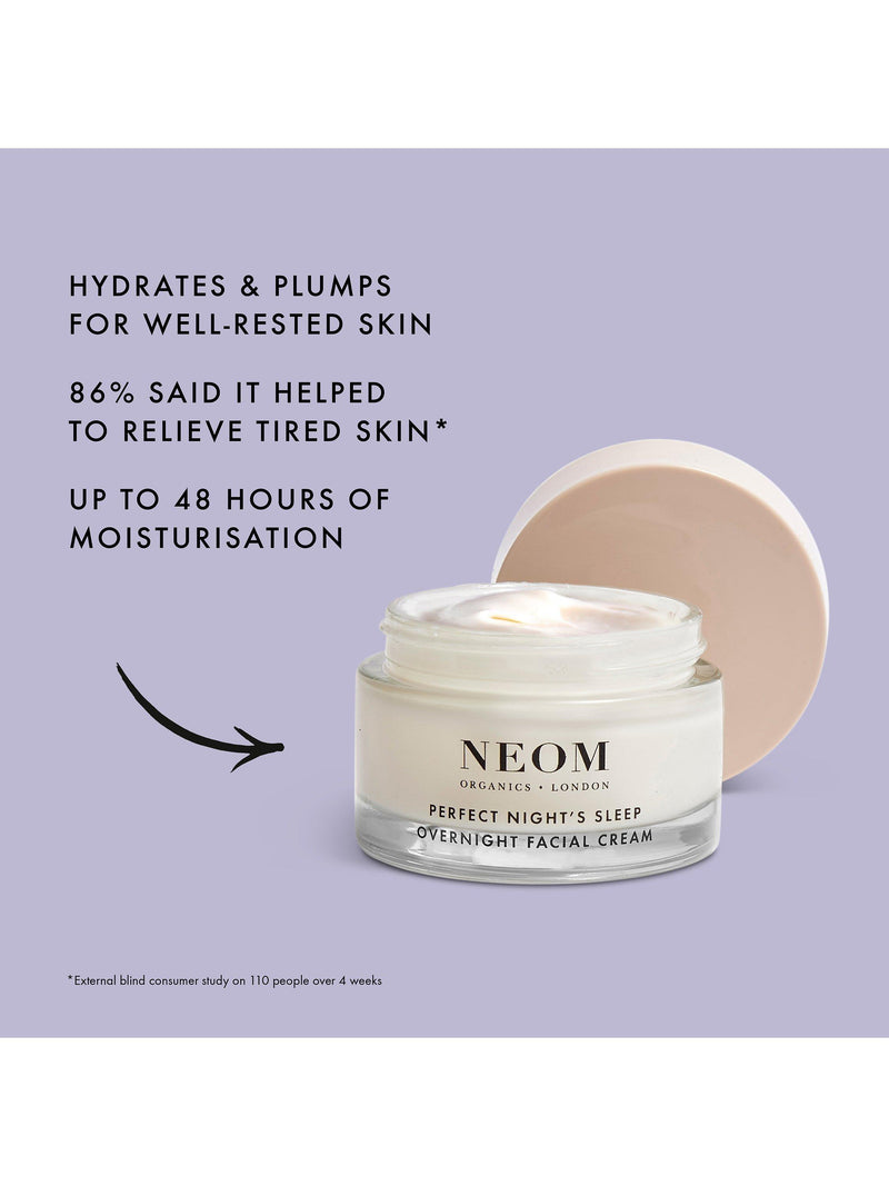 NEOM Perfect Night's Sleep Overnight Facial Cream 50ml, imported from the UK