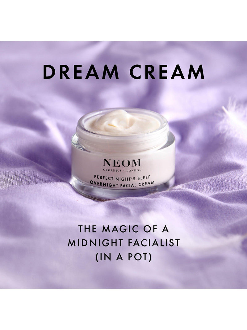 NEOM Perfect Night's Sleep Overnight Facial Cream 50ml, imported from the UK