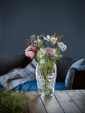 Dartington Crystal Bloom Cosmos Wide glass vase 25cm height - British product